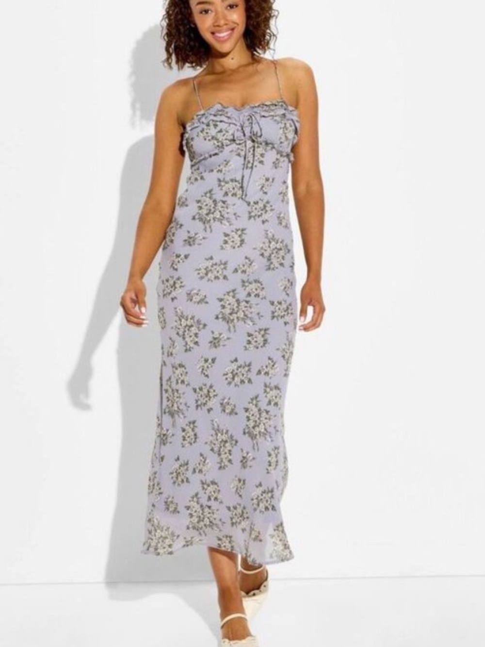 Floral Chiffon Sleeveless Maxi Empire Waist Dress - Wild Fable- NWT